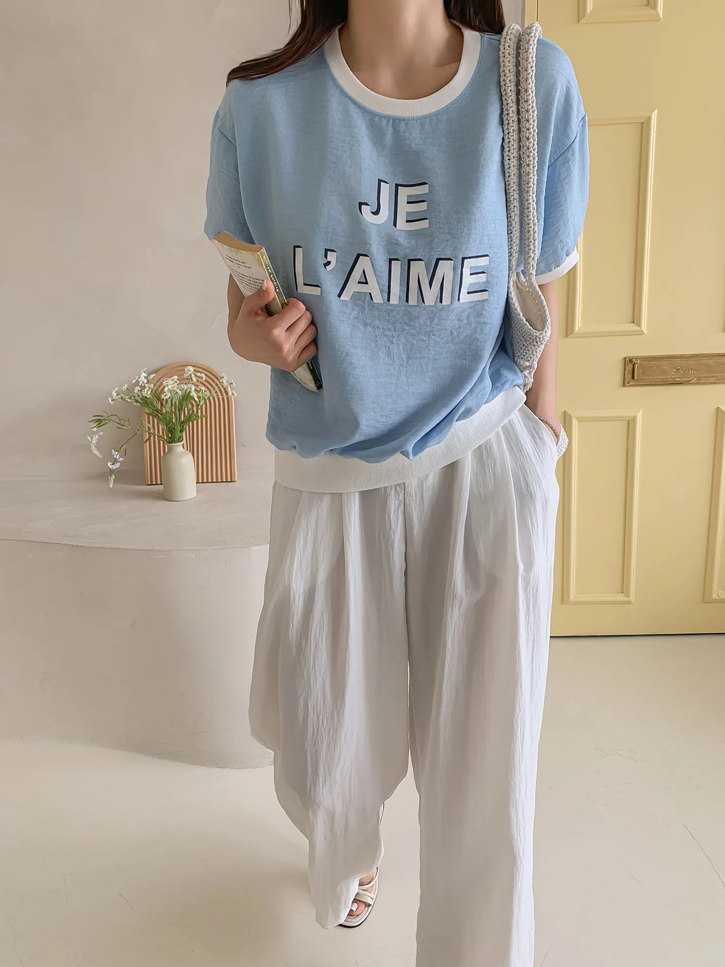 ラウンドネック半袖ロゴTシャツ | 詳細画像1
