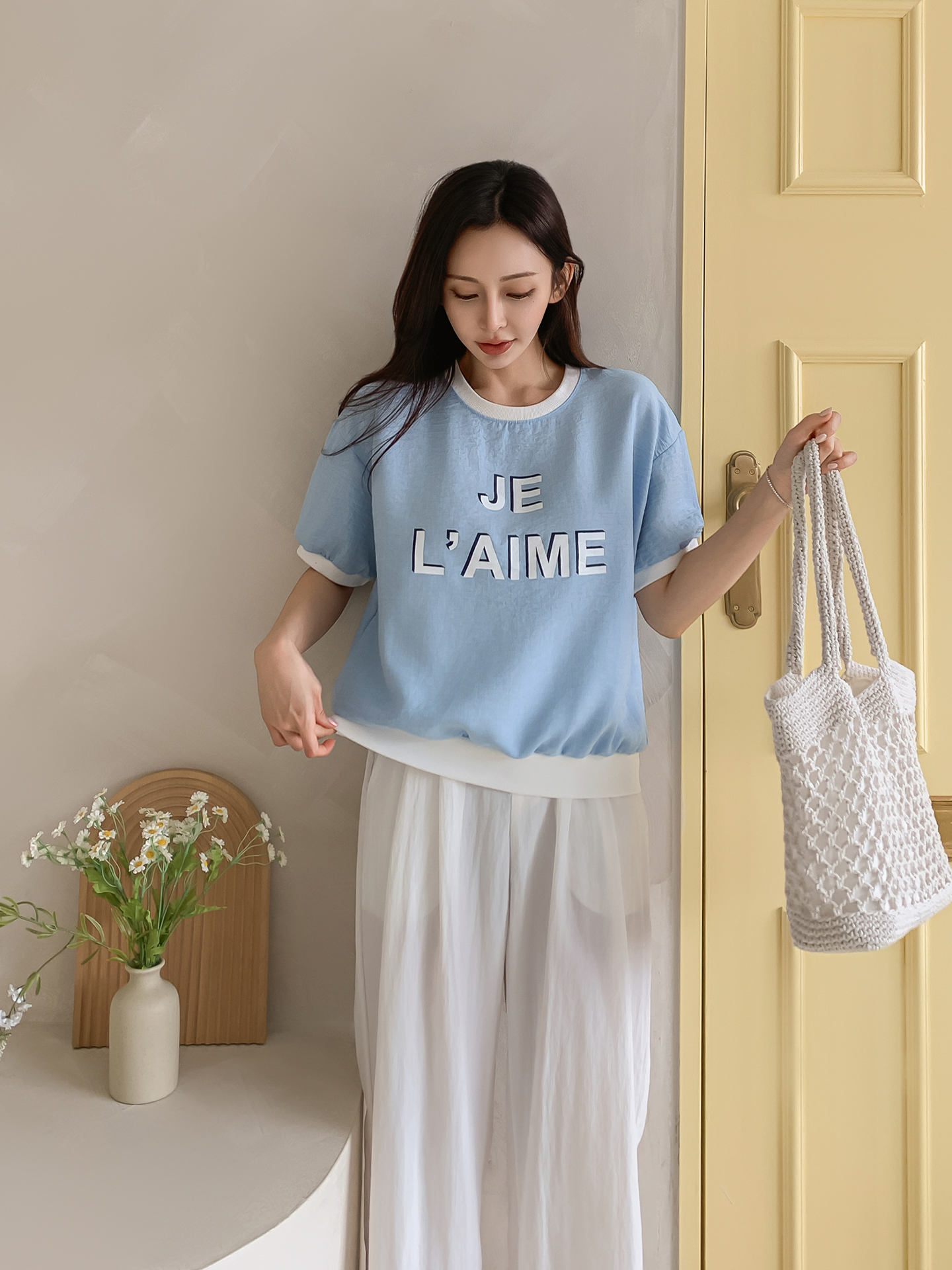 ラウンドネック半袖ロゴTシャツ | 詳細画像2