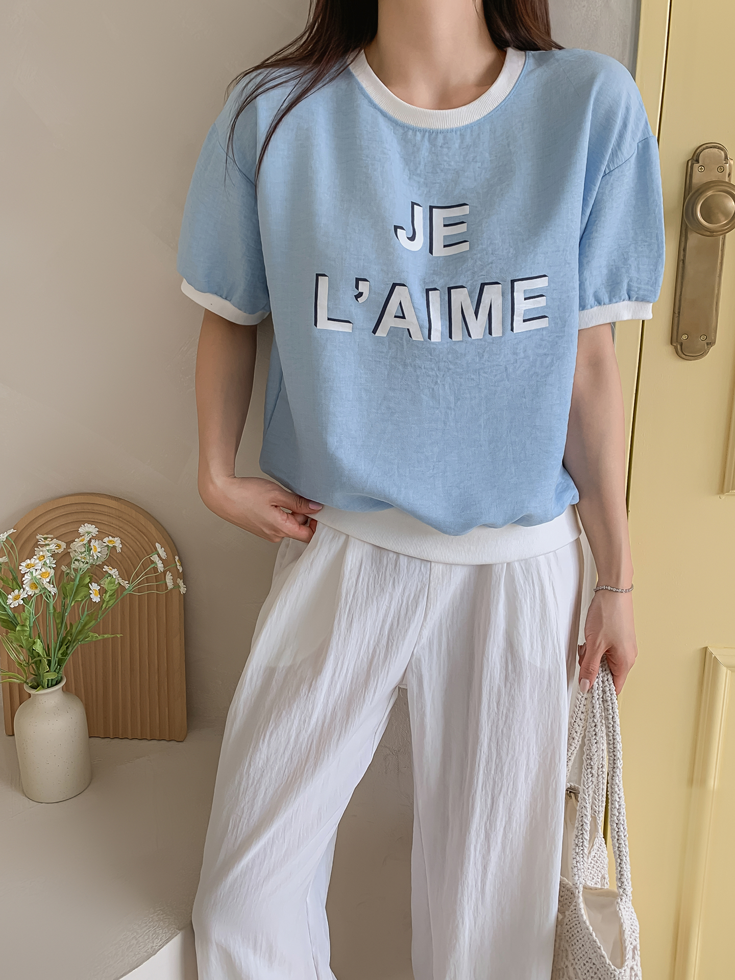 ラウンドネック半袖ロゴTシャツ | 詳細画像3