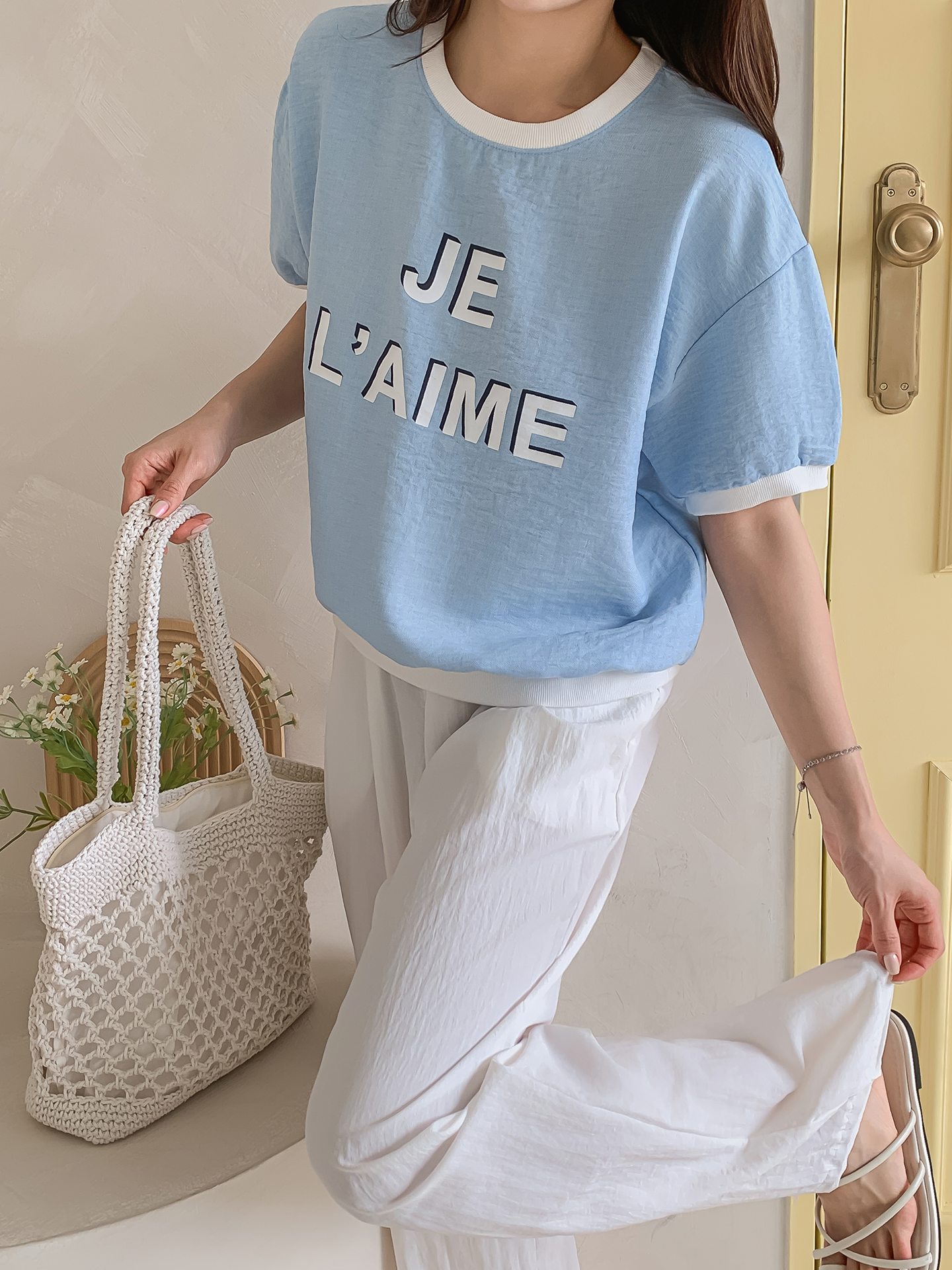 ラウンドネック半袖ロゴTシャツ | 詳細画像4