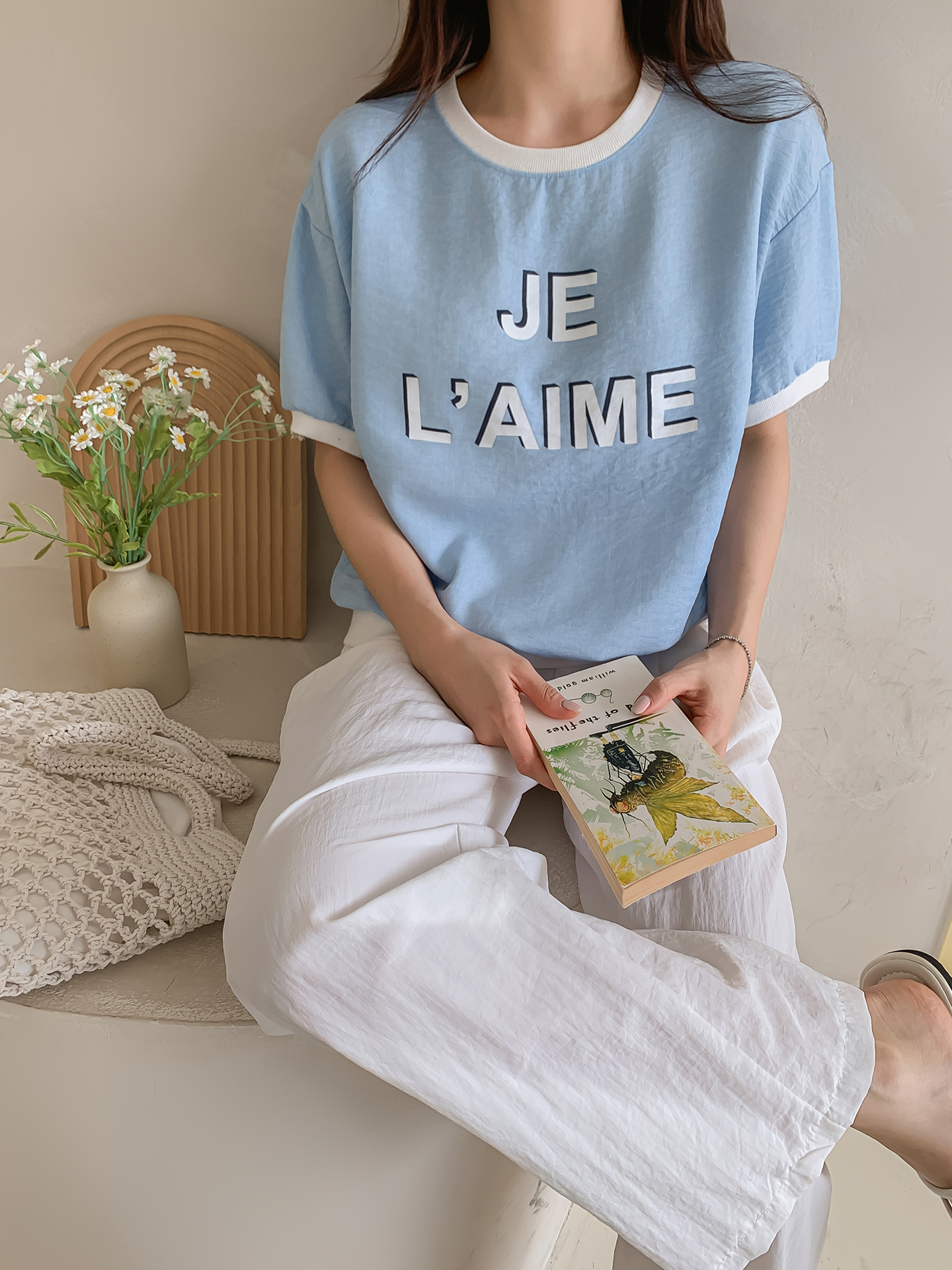 ラウンドネック半袖ロゴTシャツ | 詳細画像7