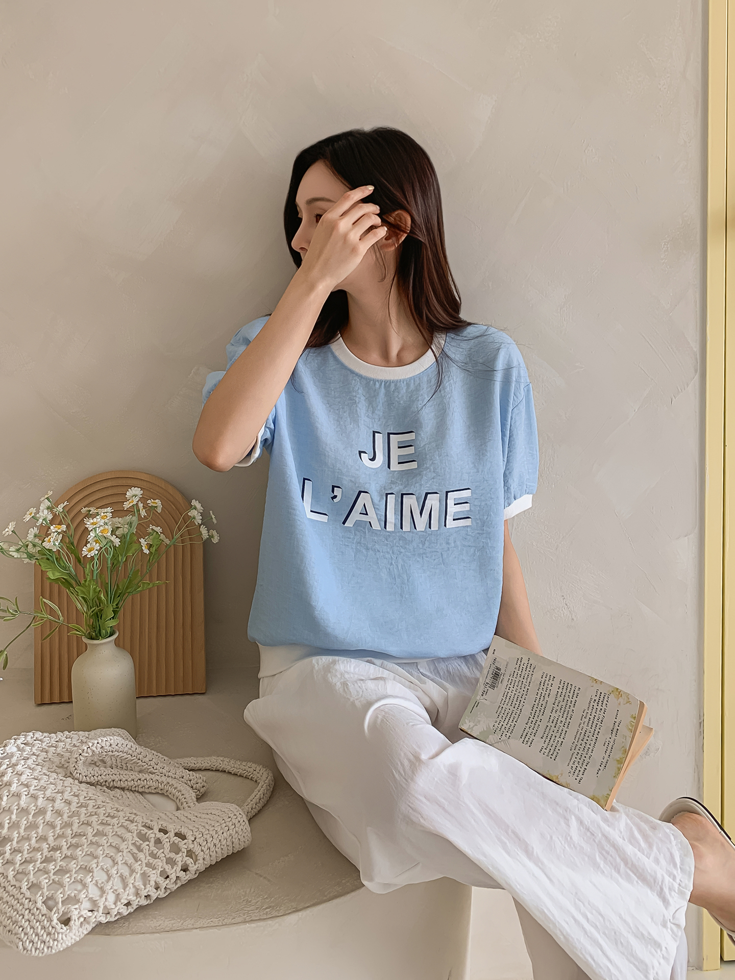 ラウンドネック半袖ロゴTシャツ | 詳細画像8