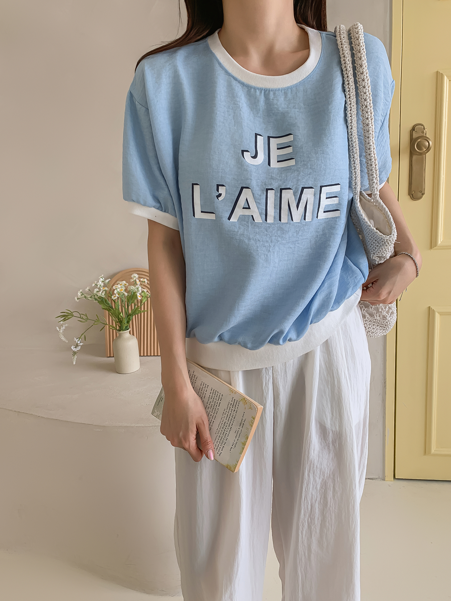 ラウンドネック半袖ロゴTシャツ | 詳細画像9