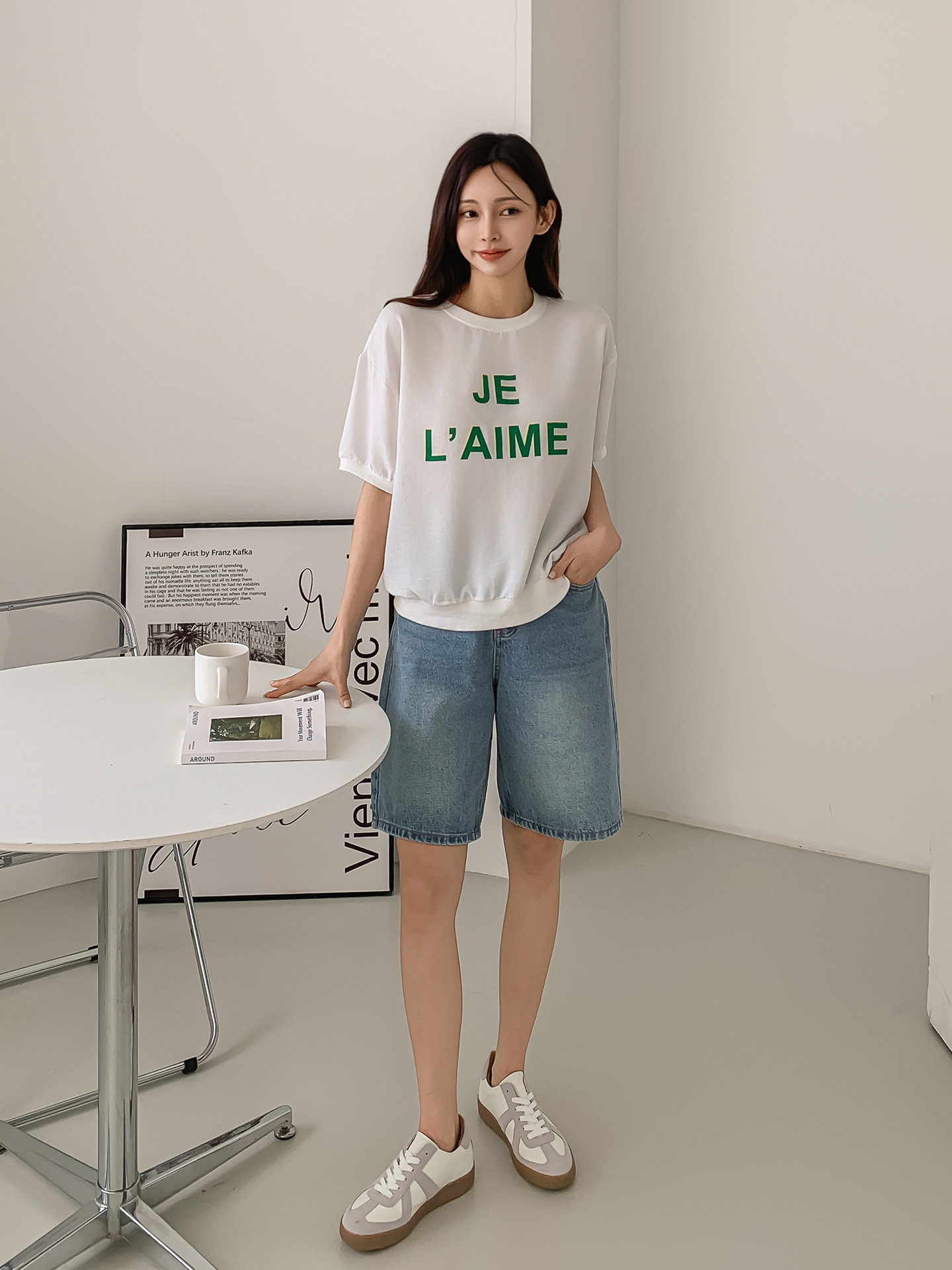 ラウンドネック半袖ロゴTシャツ | 詳細画像11