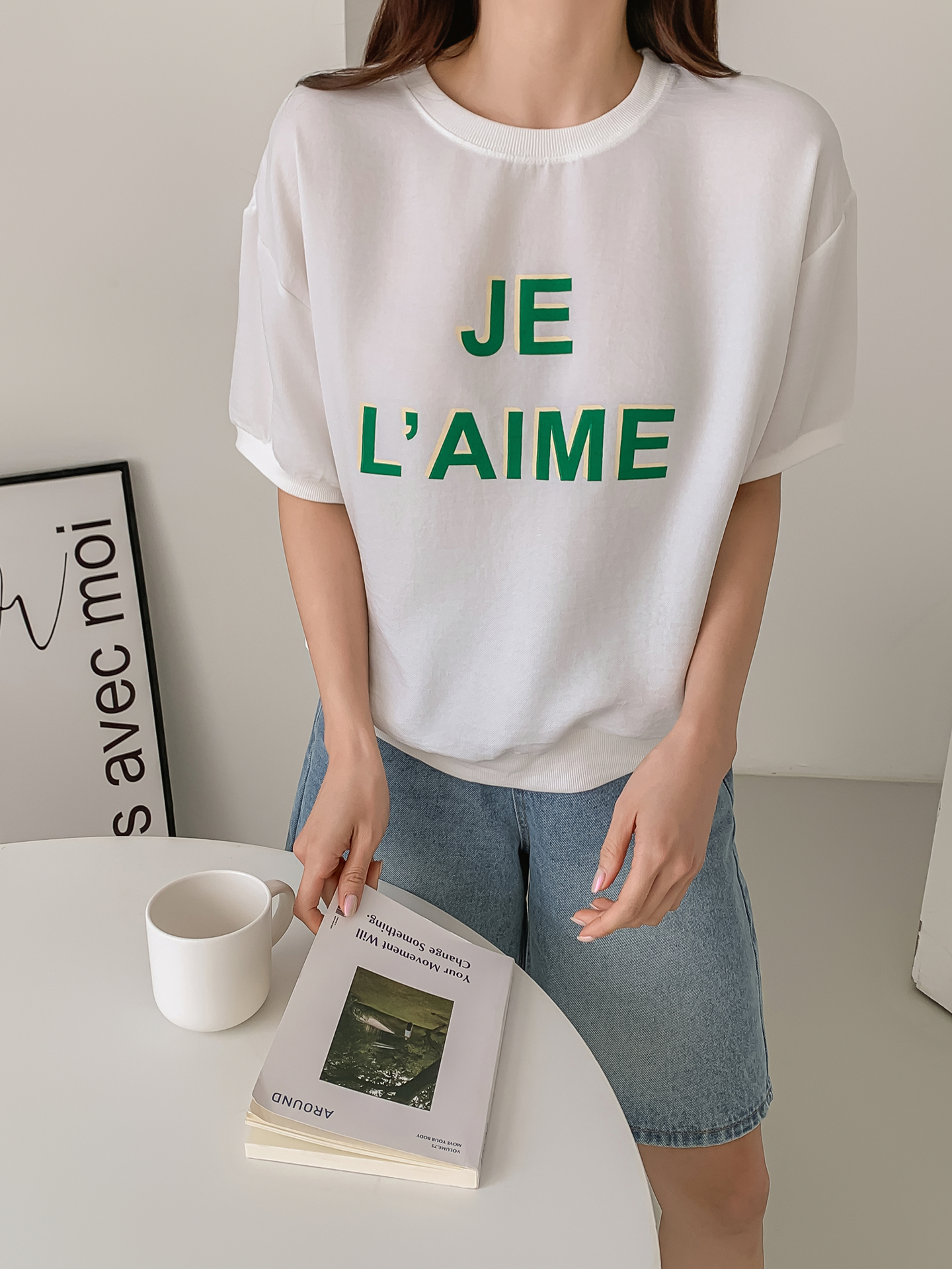 ラウンドネック半袖ロゴTシャツ | 詳細画像12