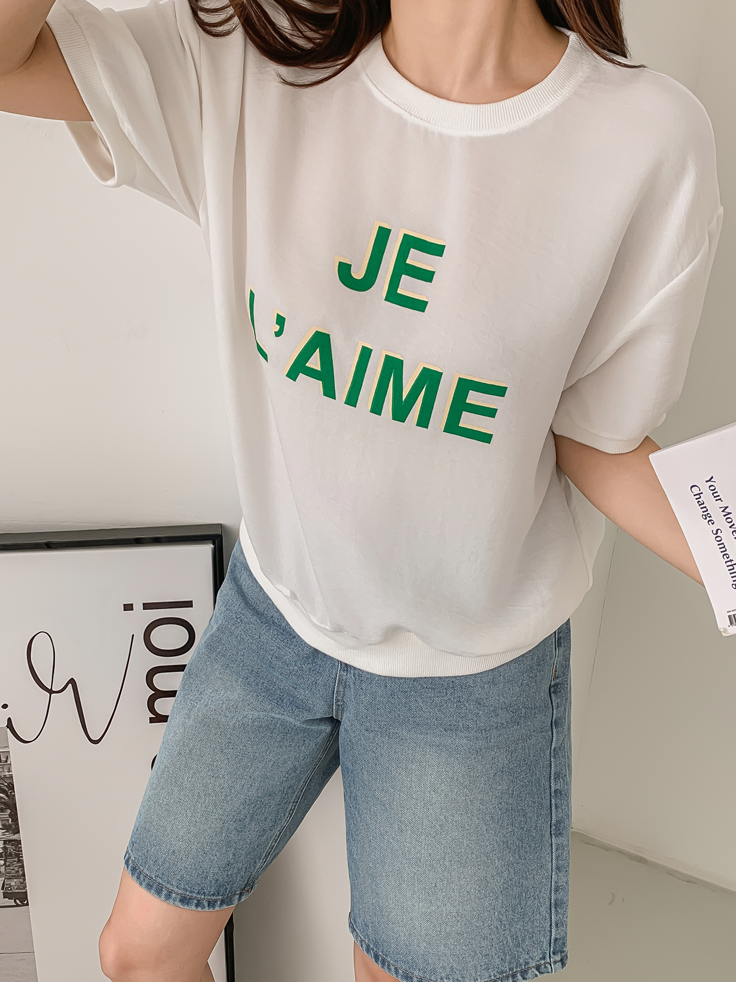 ラウンドネック半袖ロゴTシャツ | 詳細画像16