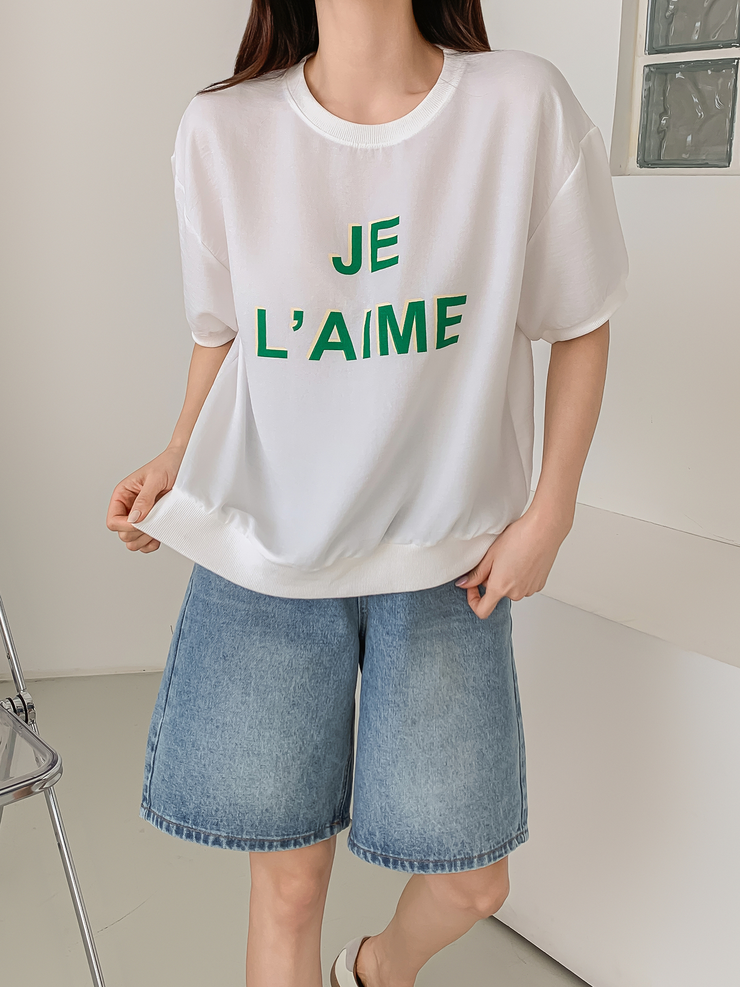 ラウンドネック半袖ロゴTシャツ | 詳細画像19
