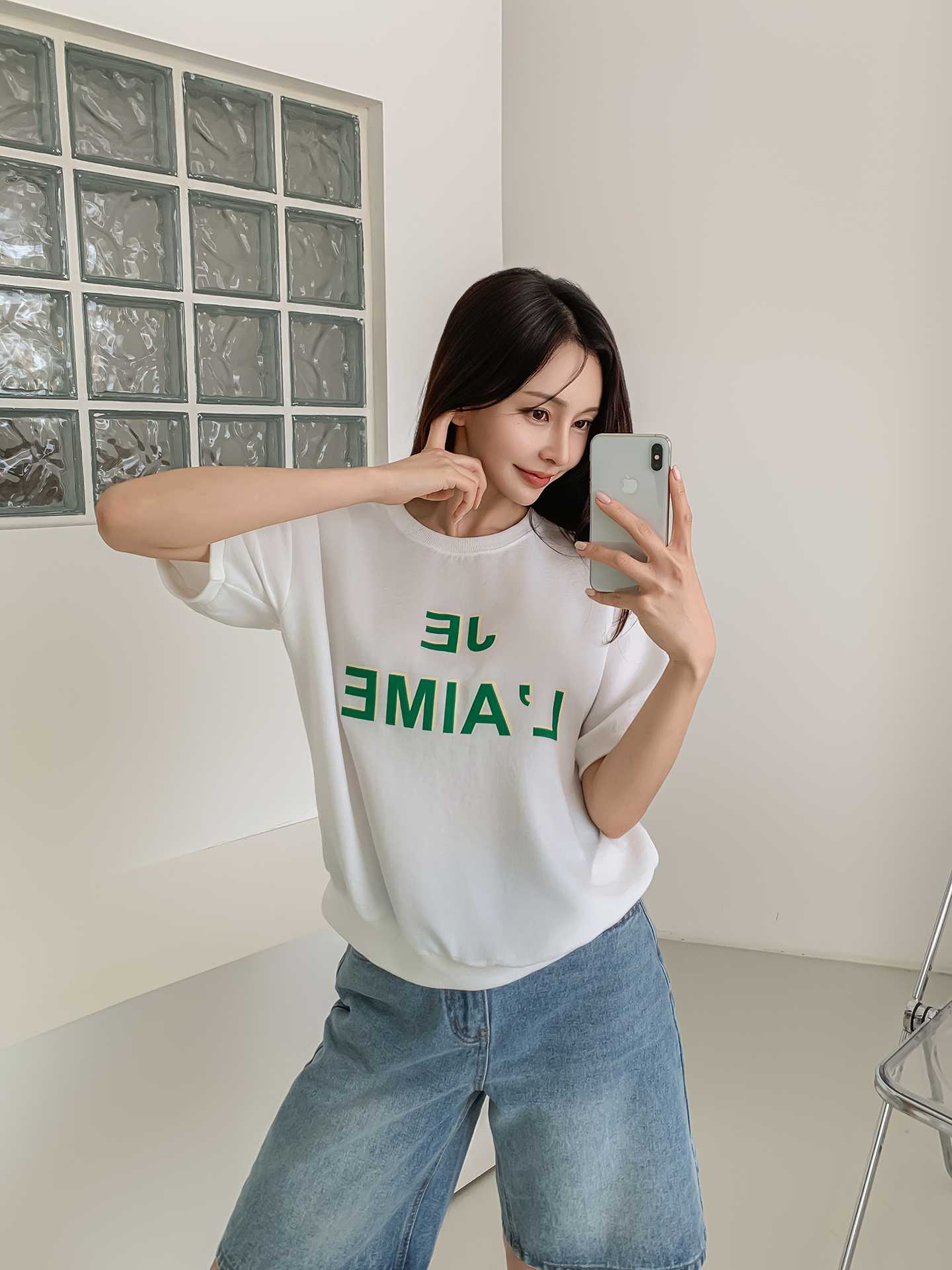 ラウンドネック半袖ロゴTシャツ | 詳細画像18