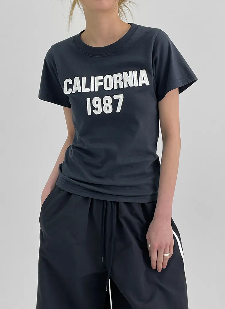 半袖スリムパッチTシャツ | blackup | 詳細画像1