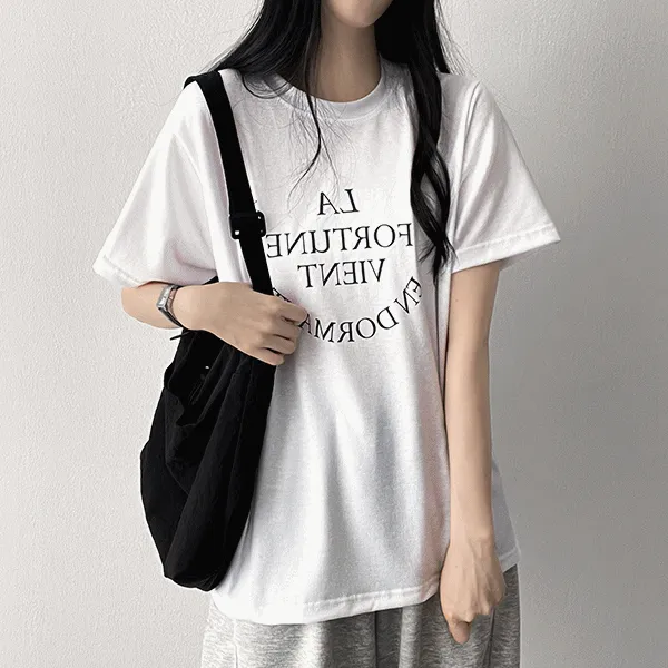 ストレッチクール半袖ラウンドネックプリントTシャツ | hijjoo | 詳細画像1
