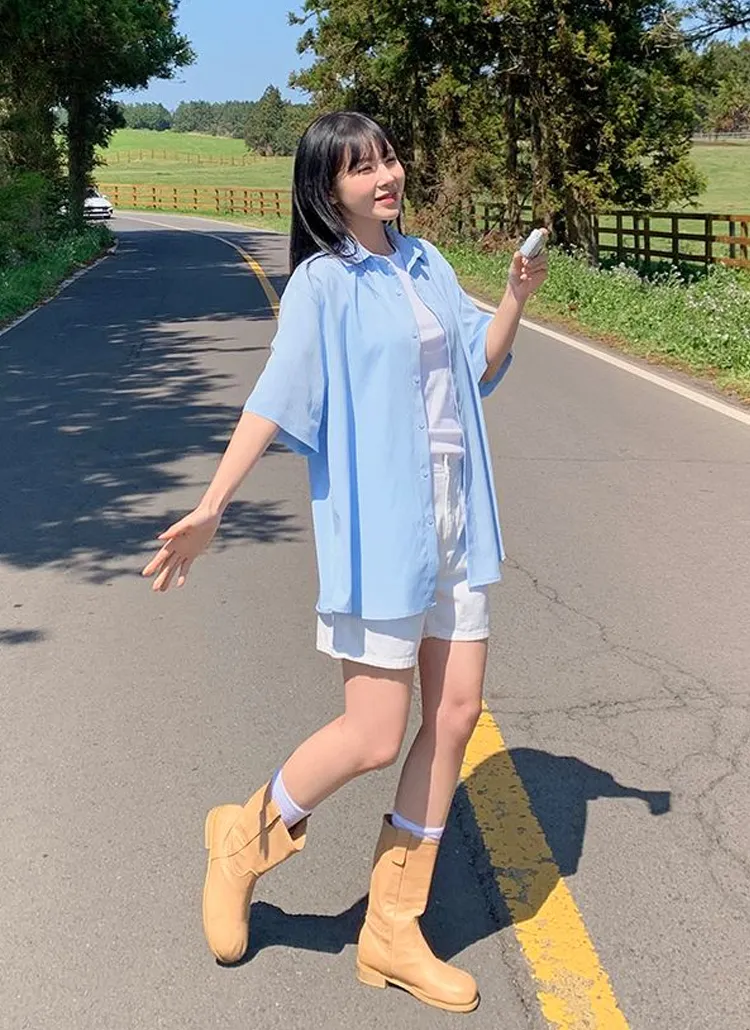 オーバーサイズパステルシャツ | hotping | 詳細画像1