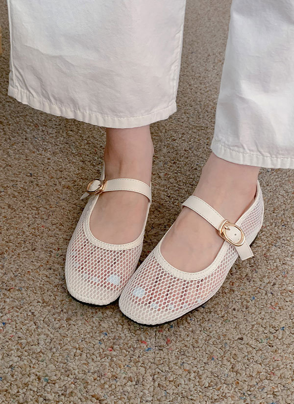 ジェニー着用 KHAITE ケイト Marcie メッシュフラットシューズ Khaite Official Website – KHAITE