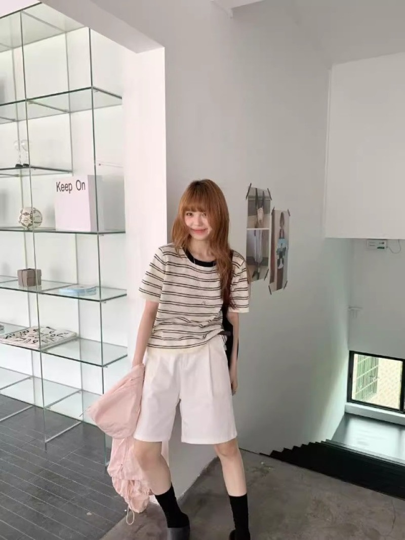 ボタン半袖ボーダーTシャツ | 詳細画像6