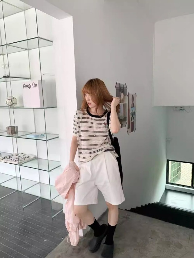 ボタン半袖ボーダーTシャツ | 詳細画像9