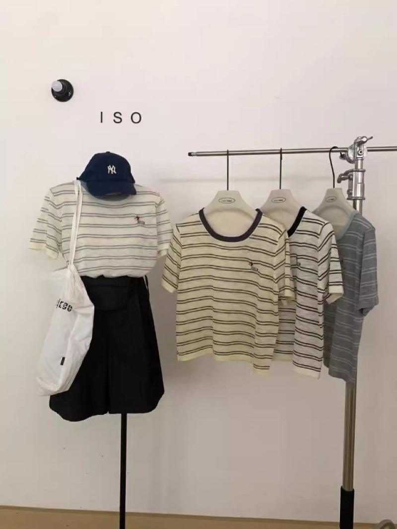 ボタン半袖ボーダーTシャツ | 詳細画像10