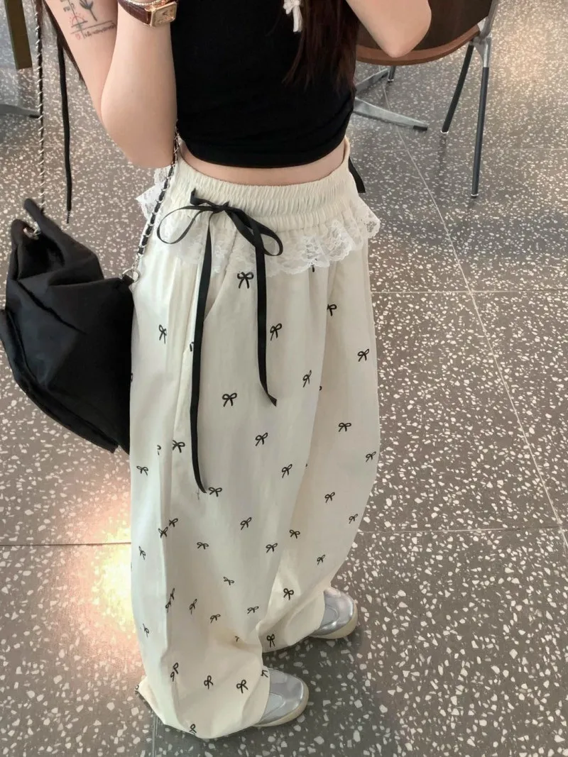 レースリボンゴムワイドパンツ | 詳細画像1