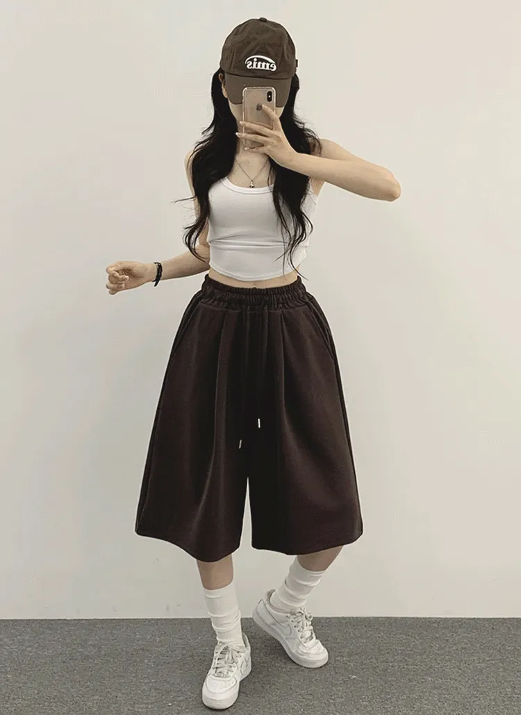 [選べる丈]バミューダウエストゴムショートパンツ | withhuilin | 詳細画像1