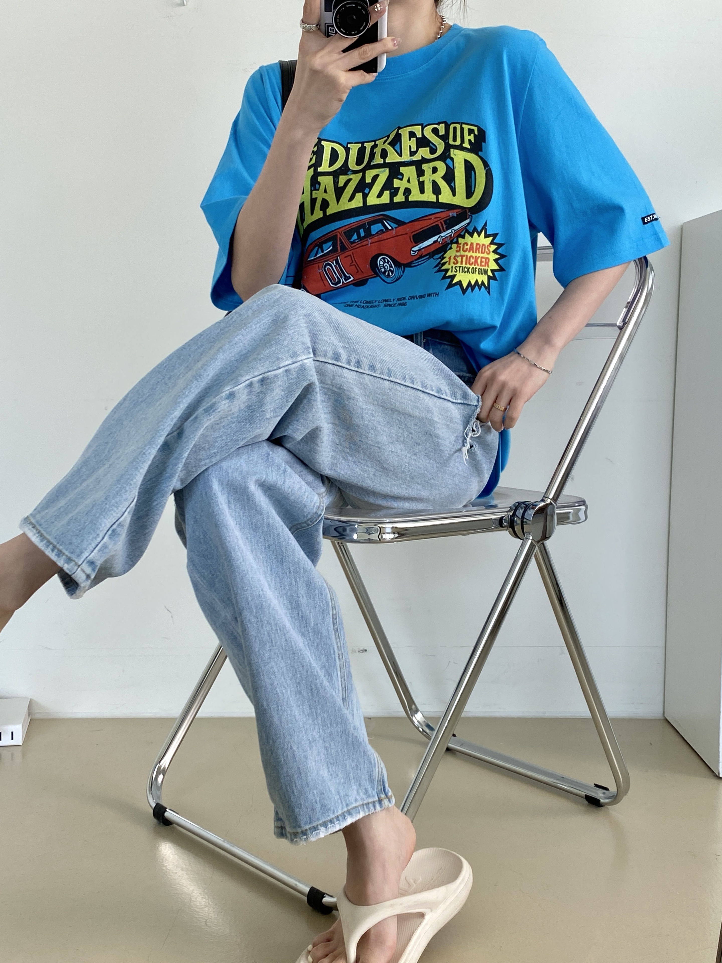 ラウンドネックルーズプリントTシャツ | 詳細画像3