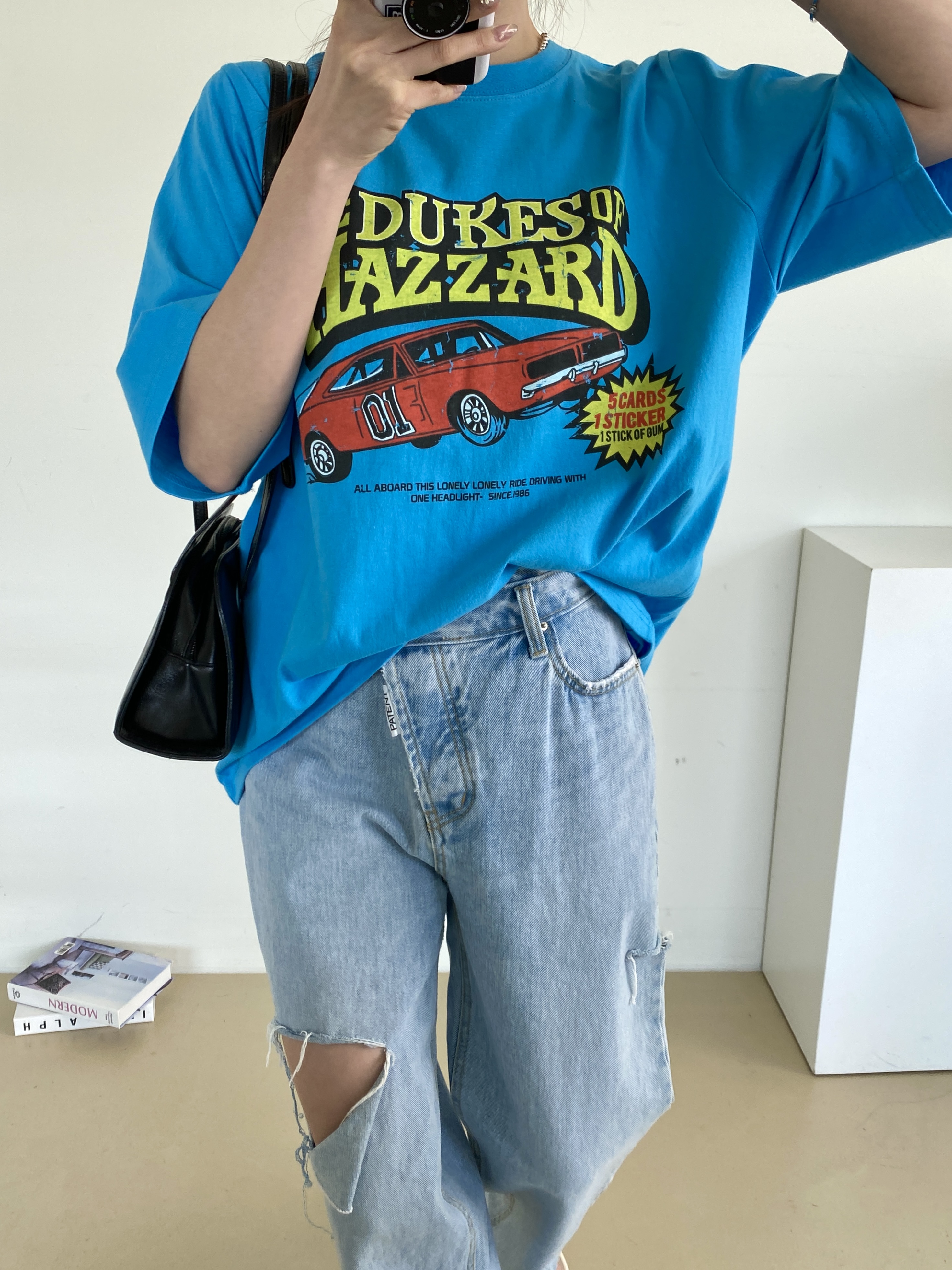 ラウンドネックルーズプリントTシャツ | 詳細画像4