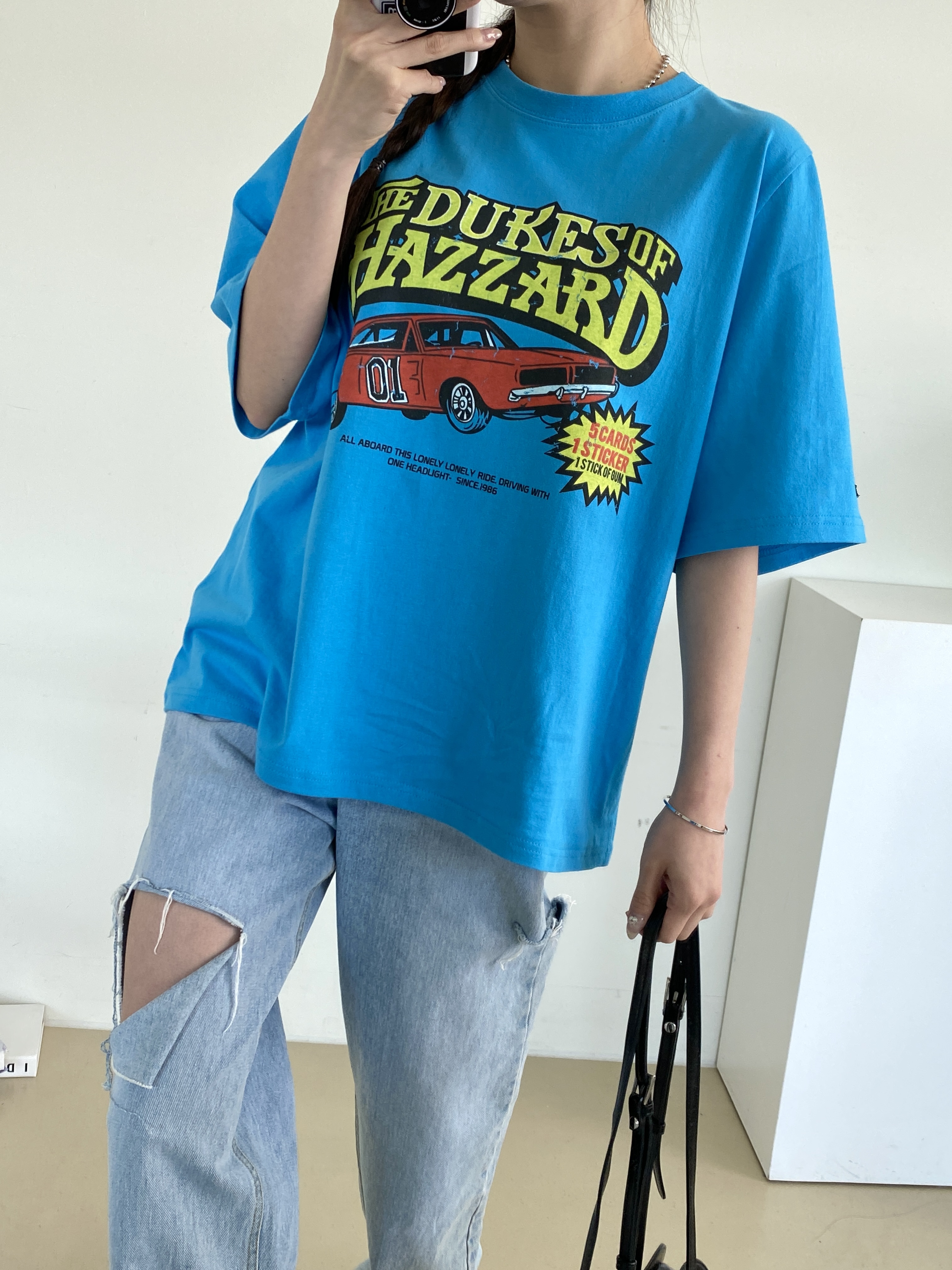ラウンドネックルーズプリントTシャツ | 詳細画像7