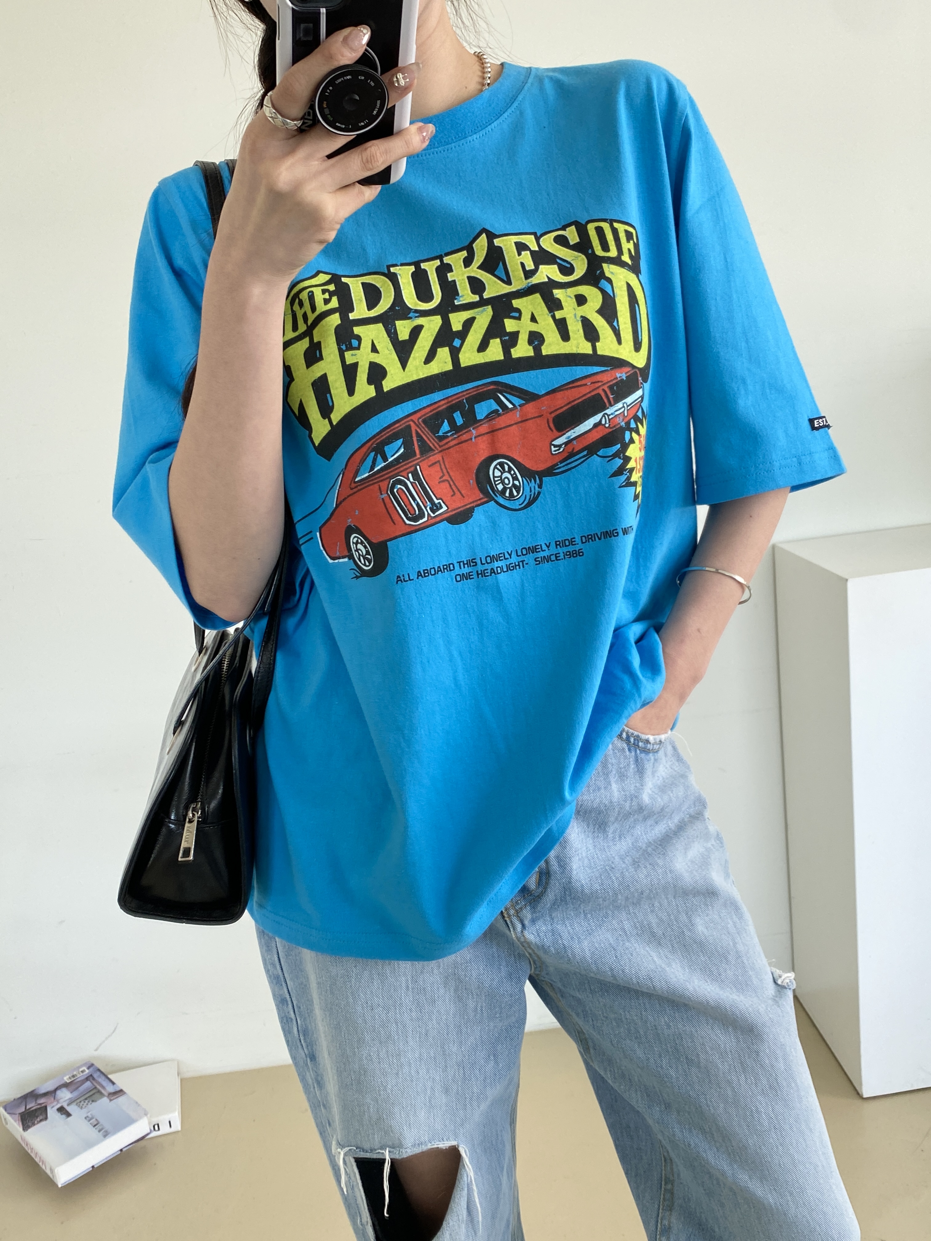 ラウンドネックルーズプリントTシャツ | 詳細画像8