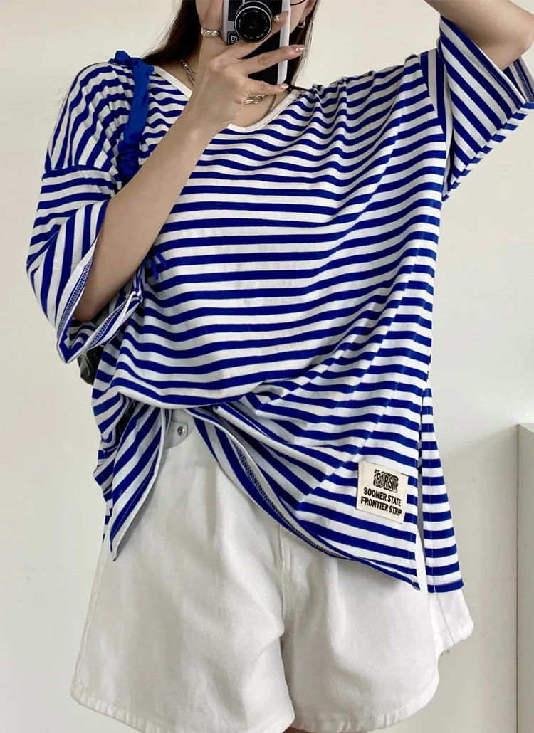 ルーズボーダーオールシーズンTシャツ | 詳細画像1