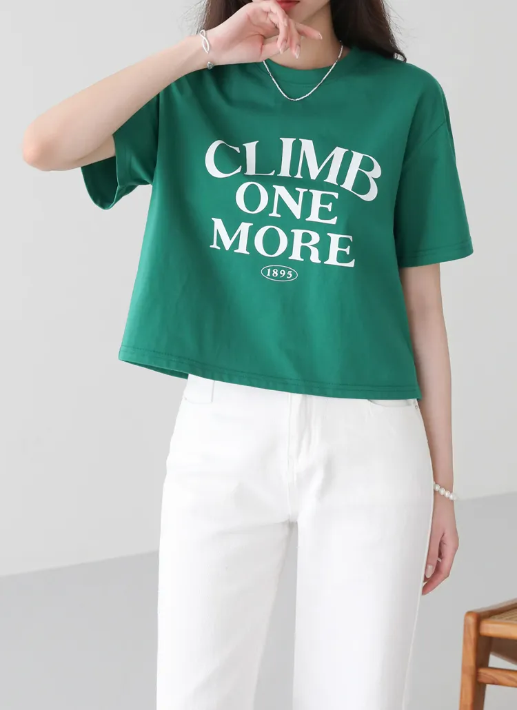 クロップド半袖レタリングTシャツ | pippin | 詳細画像1