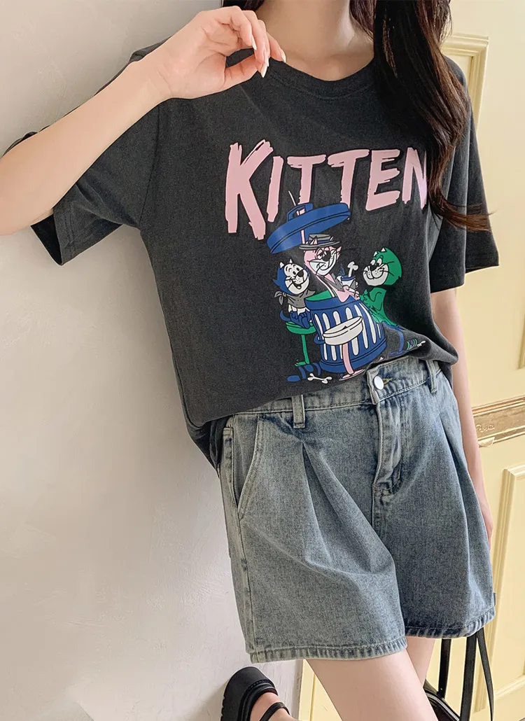 半袖プリント夏Tシャツ | 詳細画像1