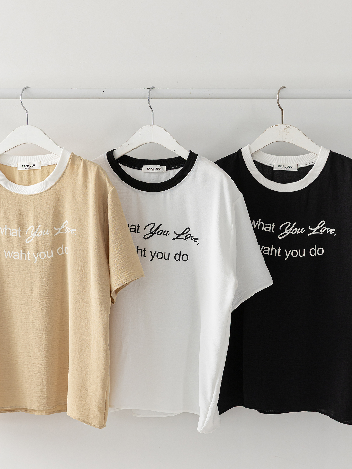 半袖レタリング配色Tシャツ | 詳細画像3