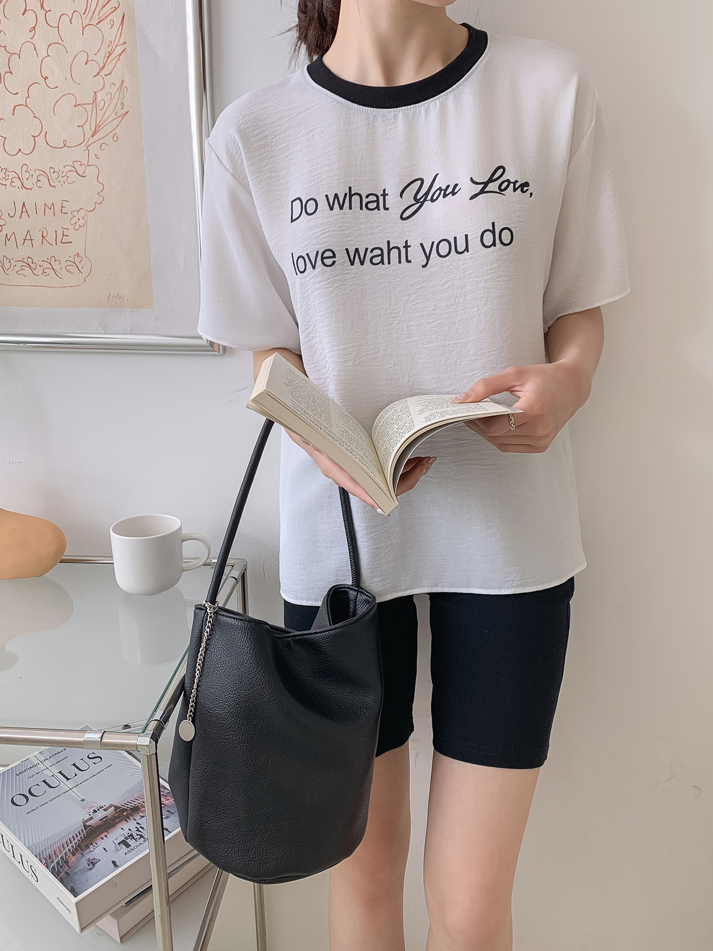 半袖レタリング配色Tシャツ | 詳細画像5