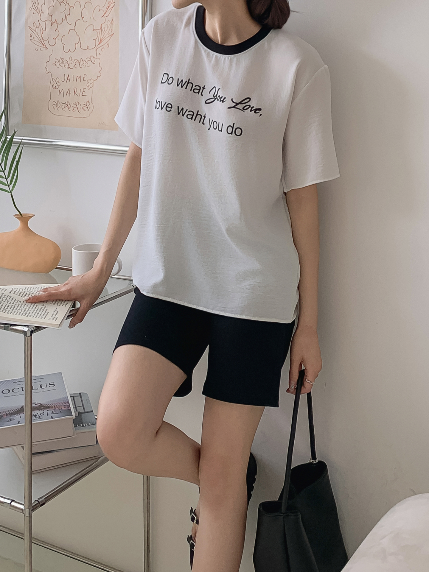 半袖レタリング配色Tシャツ | 詳細画像6