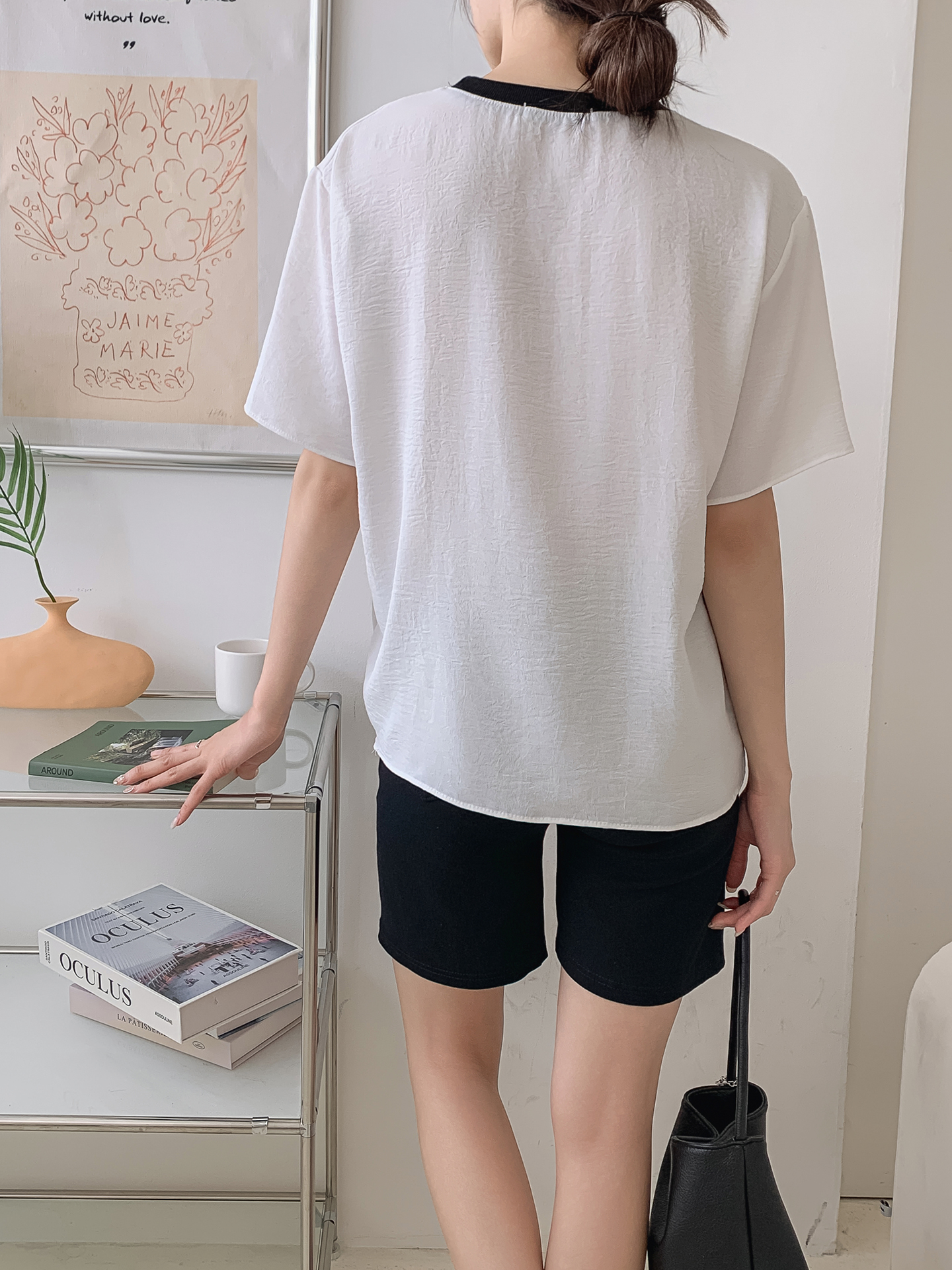 半袖レタリング配色Tシャツ | 詳細画像7