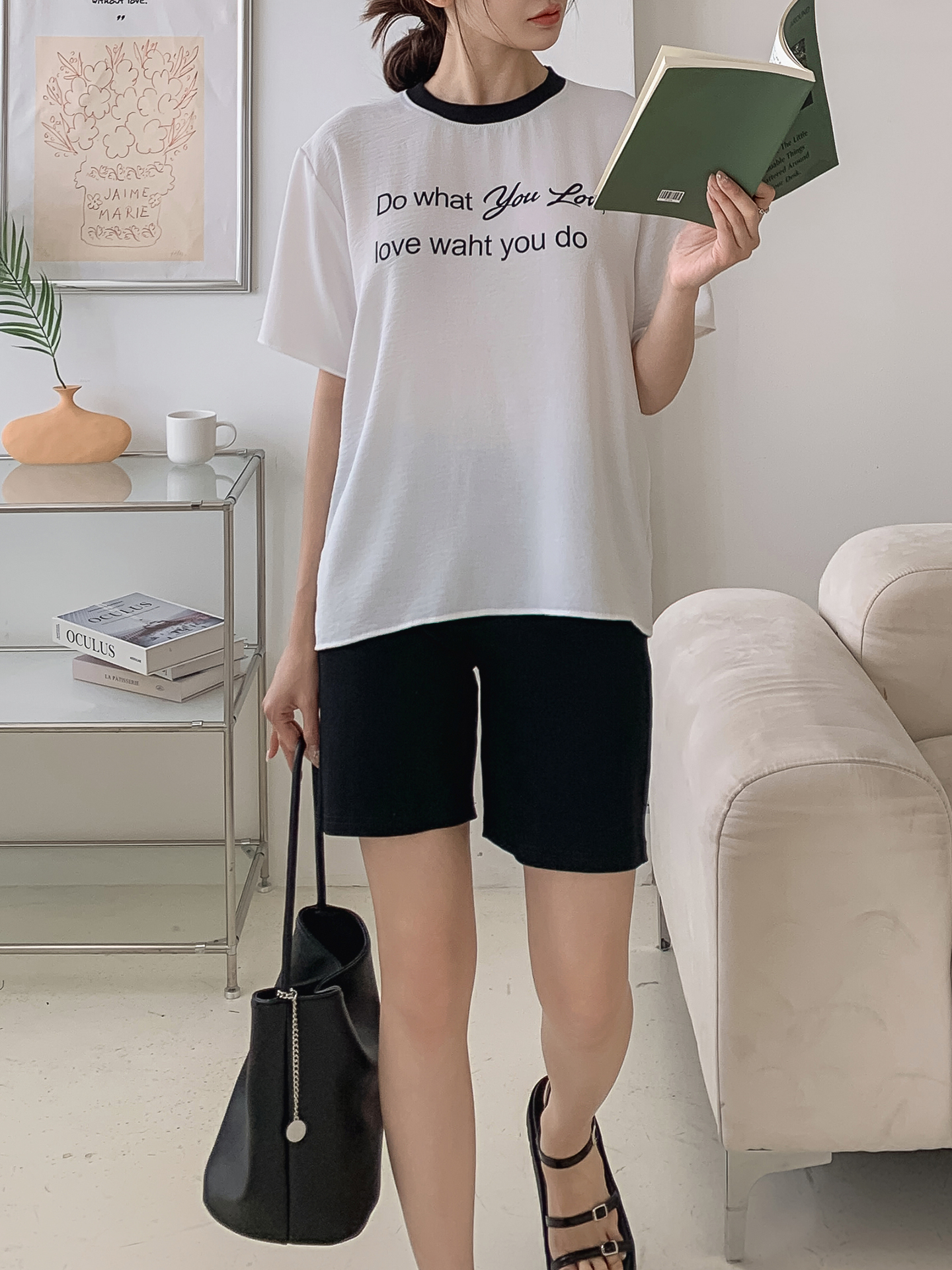 半袖レタリング配色Tシャツ | 詳細画像10
