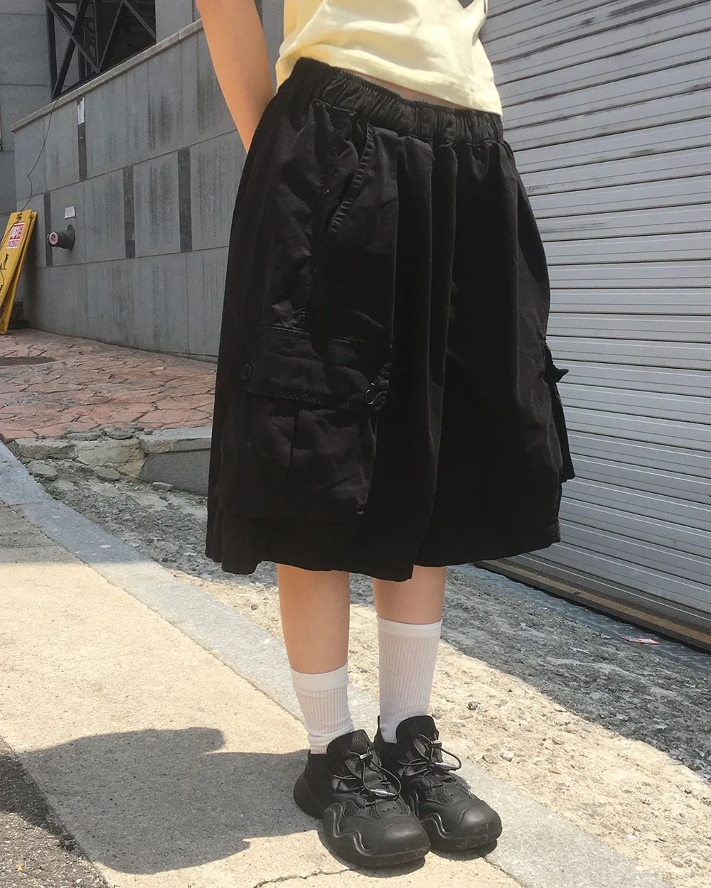 バミューダウエストゴムドローストリングカーゴショートパンツ | WONDERWONDER | 詳細画像1