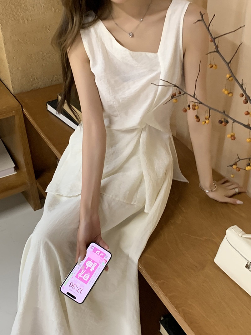 リネン混ツイストセットアップノースリーブ | 詳細画像7