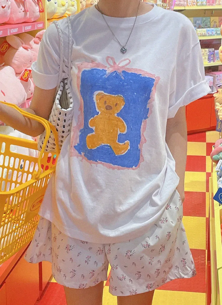ボクシールーズプリントTシャツ | naturalmind | 詳細画像1