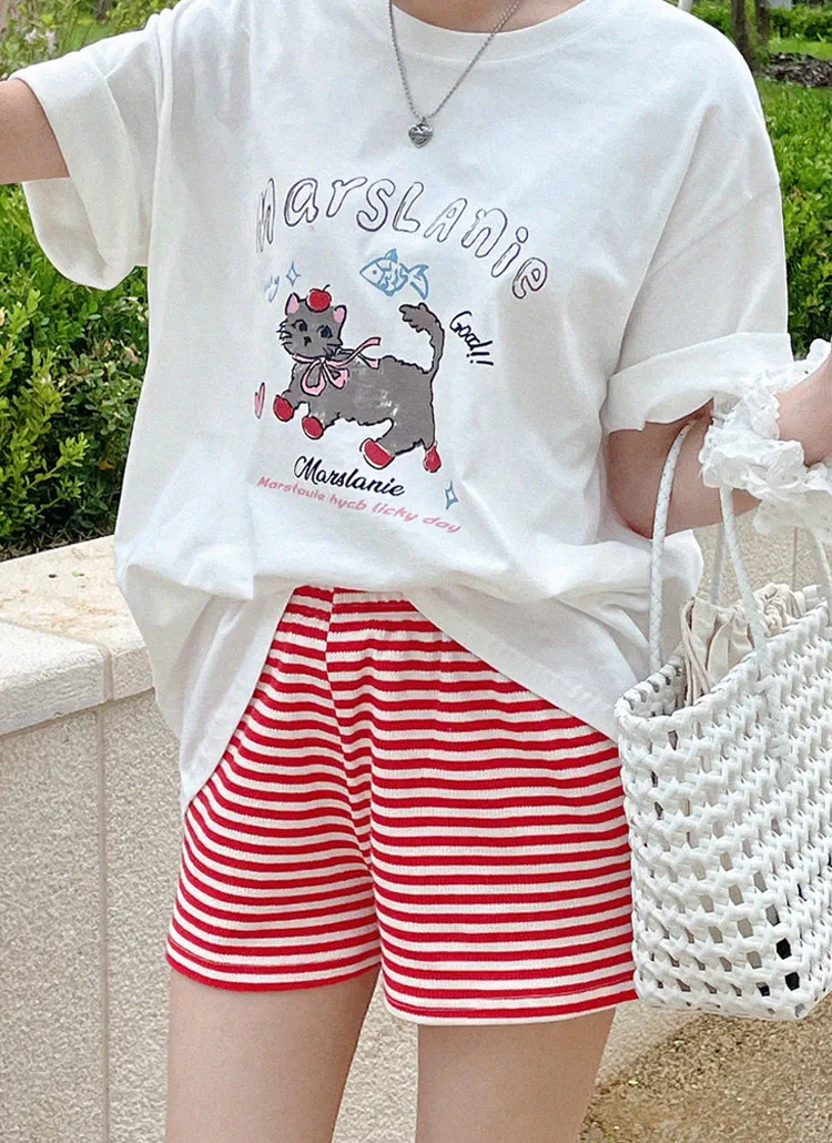 ボクシールーズプリントTシャツ | naturalmind | 詳細画像2