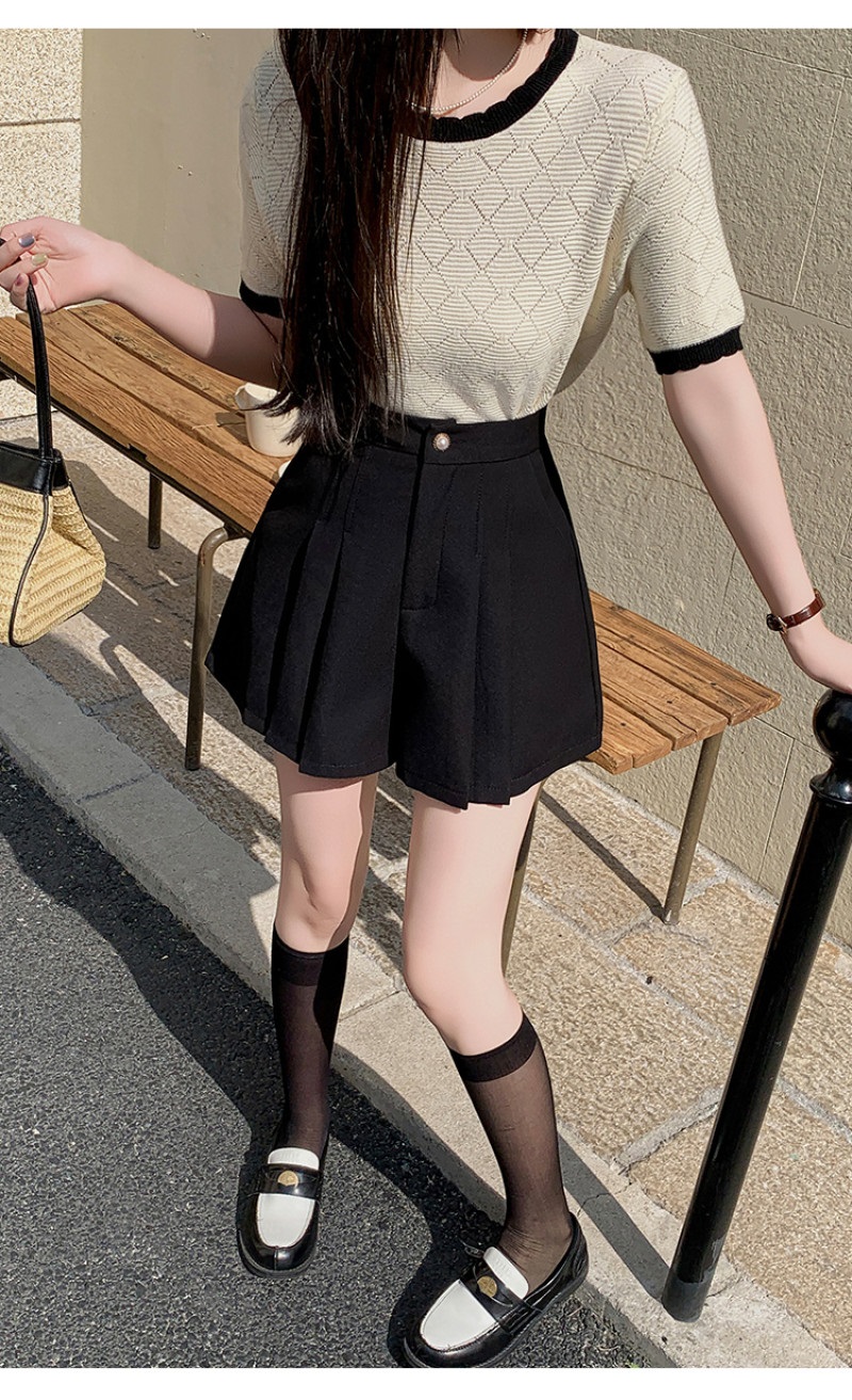 パール調ボタンツータックポイントパンツ | 詳細画像8