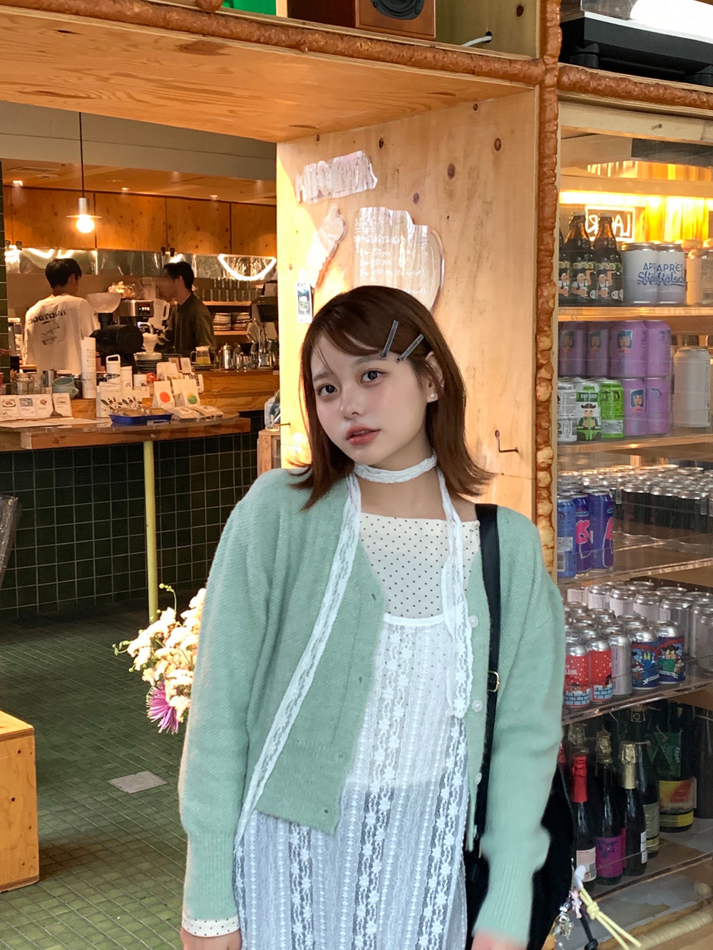 タイ付きシアーレースワンピース | 詳細画像2