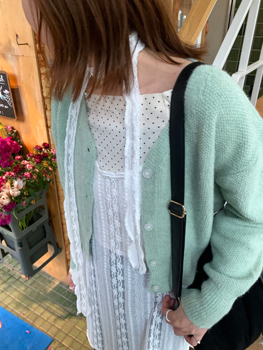 タイ付きシアーレースワンピース | 詳細画像4