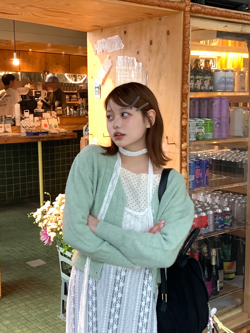 タイ付きシアーレースワンピース | 詳細画像6