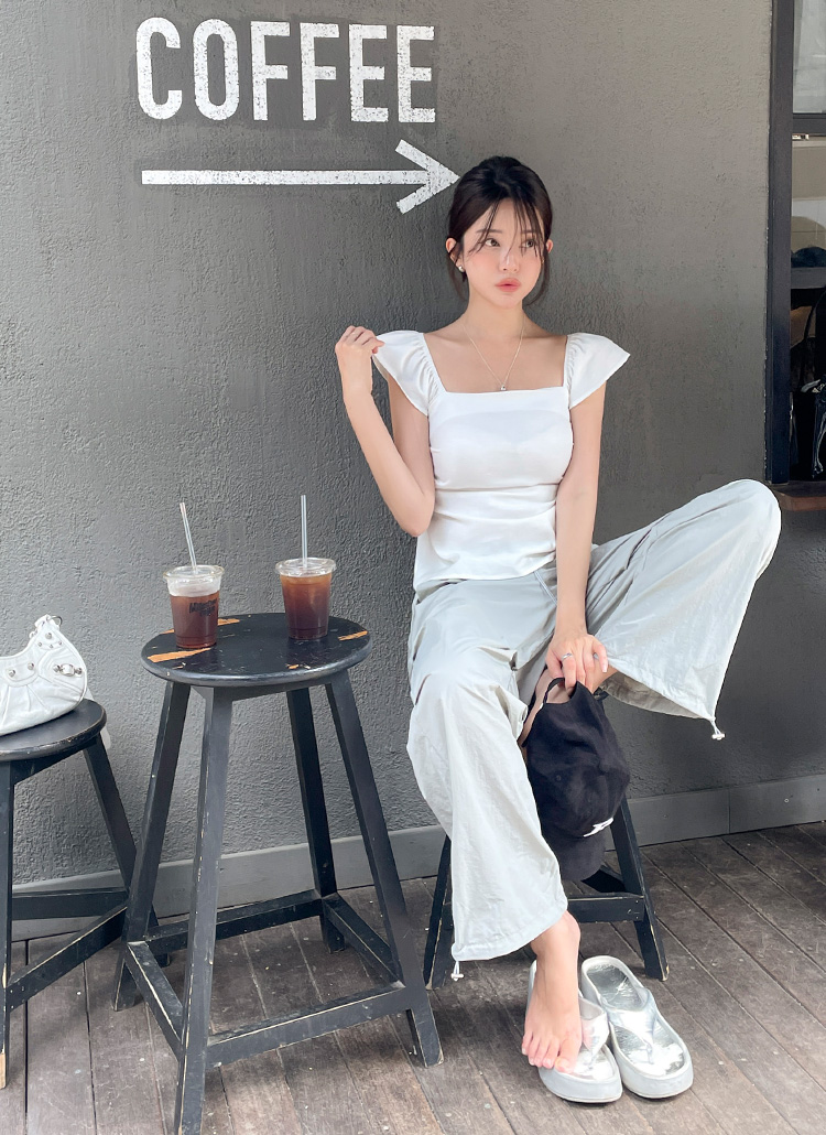 ナイロンウエストゴムドローストリングパンツトレーニング