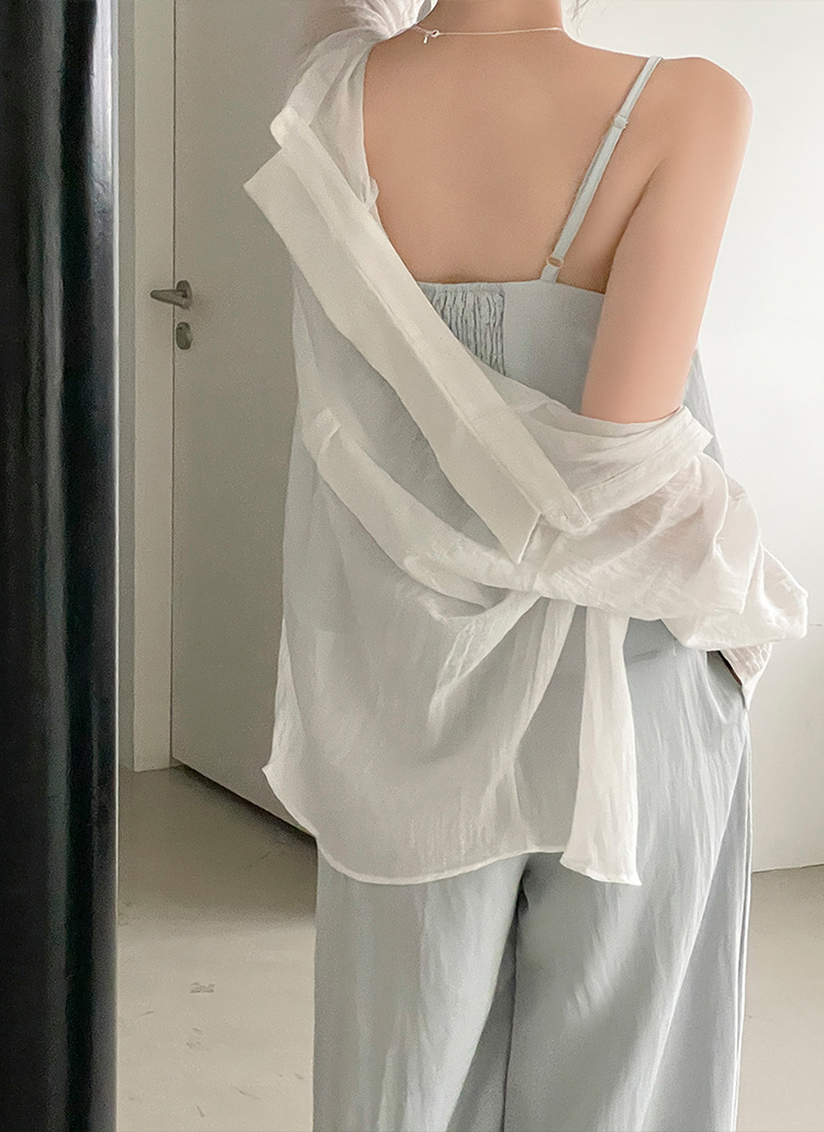 シースルーオーバーサイズ長袖シャツ | レディースファッション