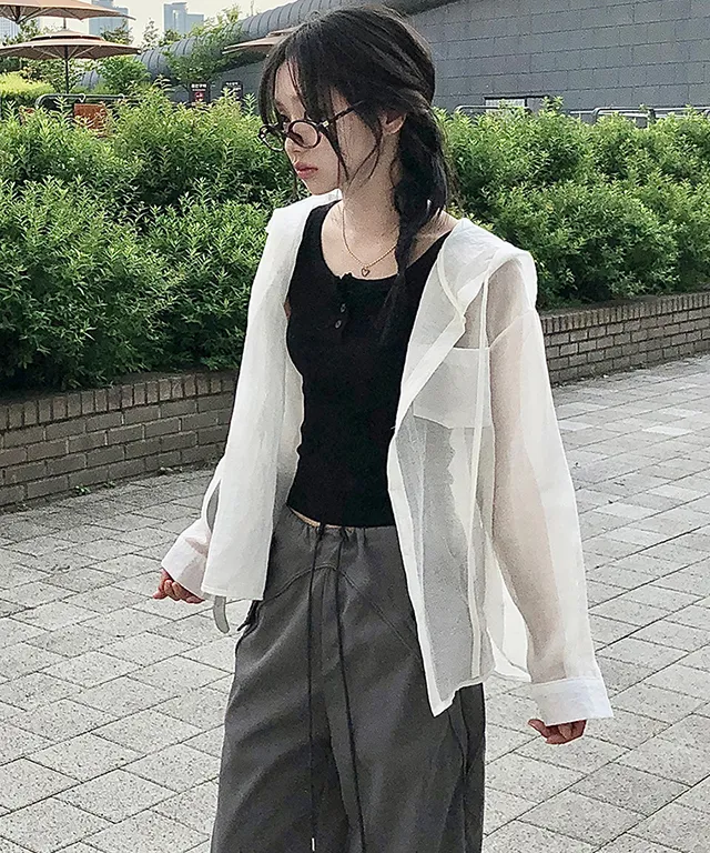 フードカラーシャツ | Mewing | 詳細画像1