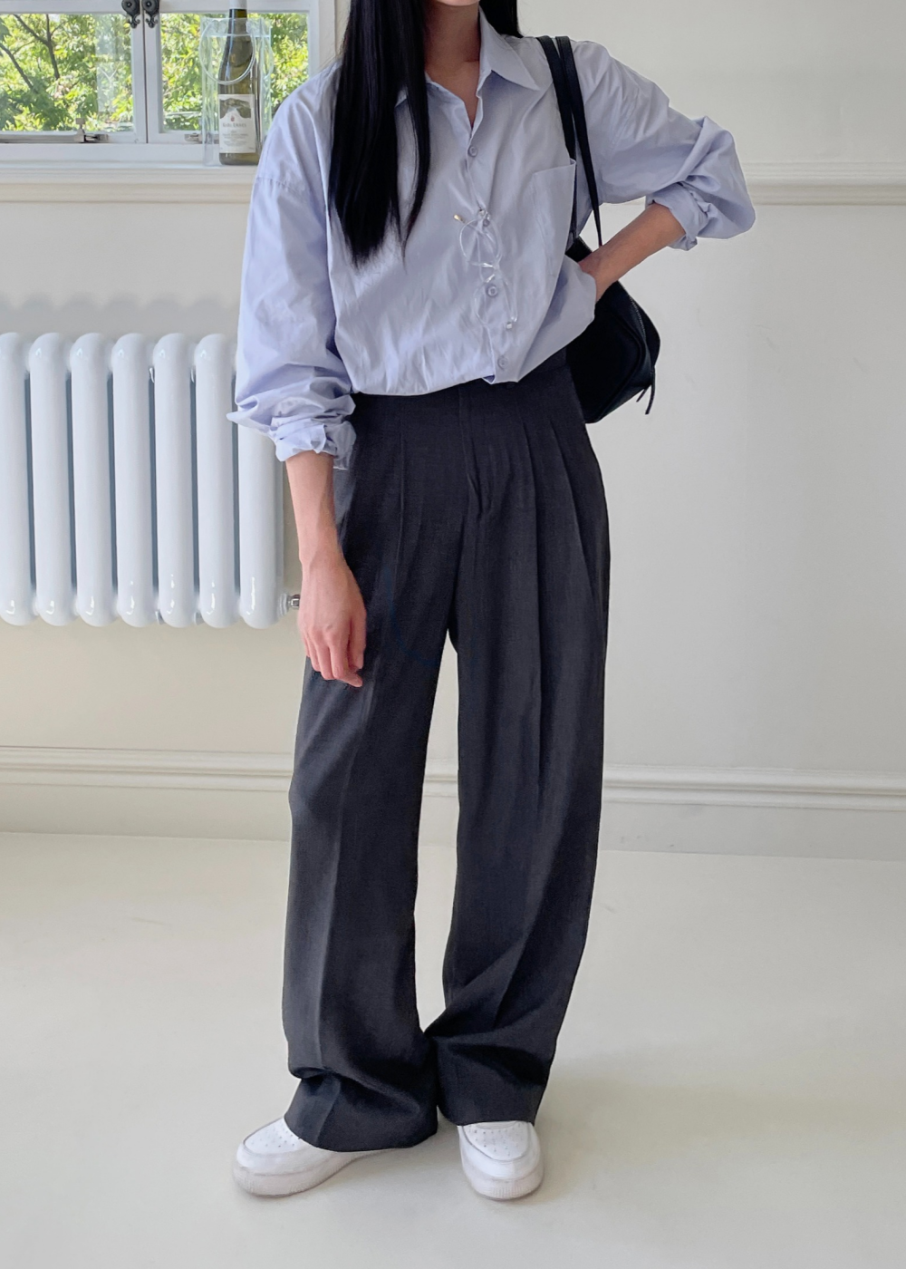 コットンオーバーサイズ長袖シャツ | 詳細画像3