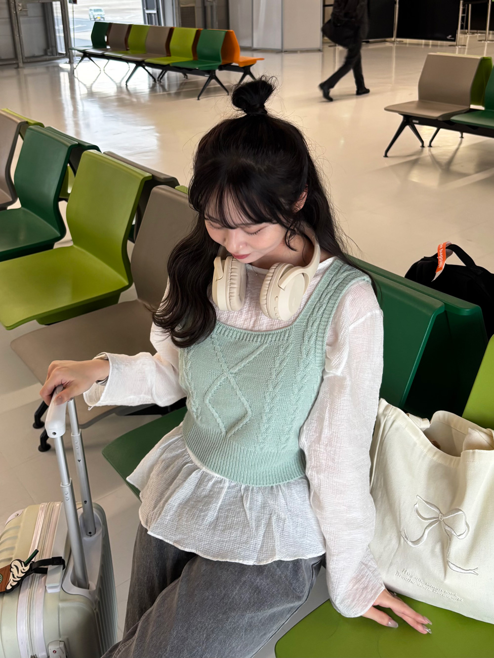 シアーリボンペプラムブラウス | 詳細画像3