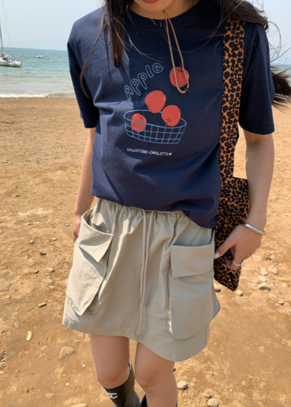 ラウンドネック半袖プリントTシャツ | 詳細画像7