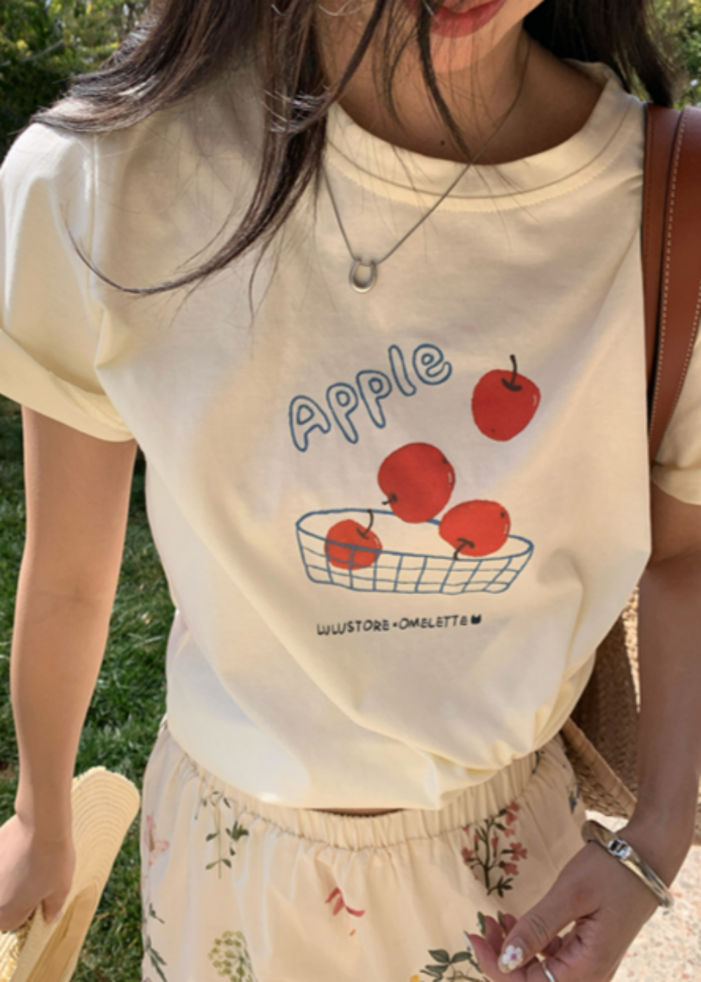 ラウンドネック半袖プリントTシャツ | 詳細画像12
