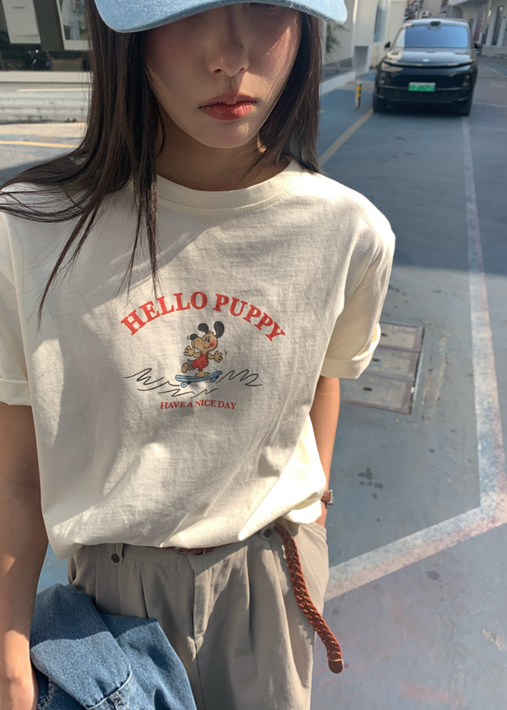 ラウンドネック半袖プリントTシャツ | 詳細画像2