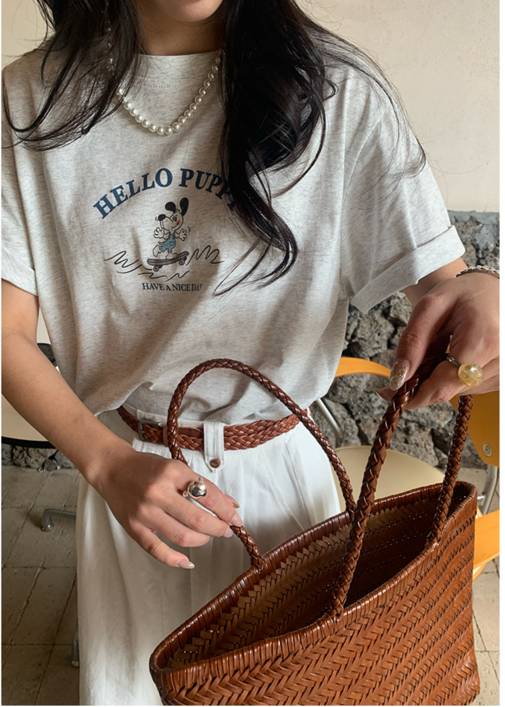 ラウンドネック半袖プリントTシャツ | 詳細画像14
